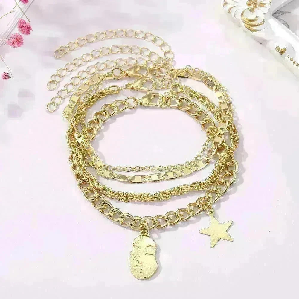 Retro Five-pointed Star Bracelet Four-piece Set - EX-STOCK CANADA