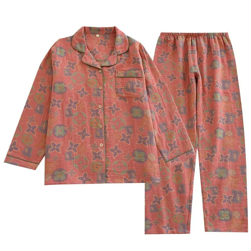Retro New Pure Cotton Pajamas For Women - EX-STOCK Canada