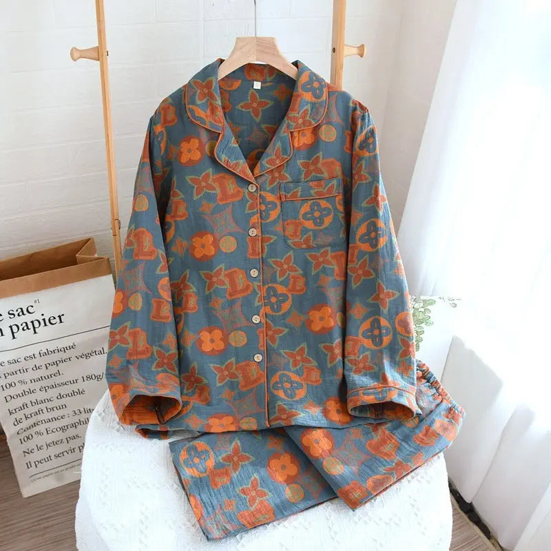 Retro New Pure Cotton Pajamas For Women - EX-STOCK Canada