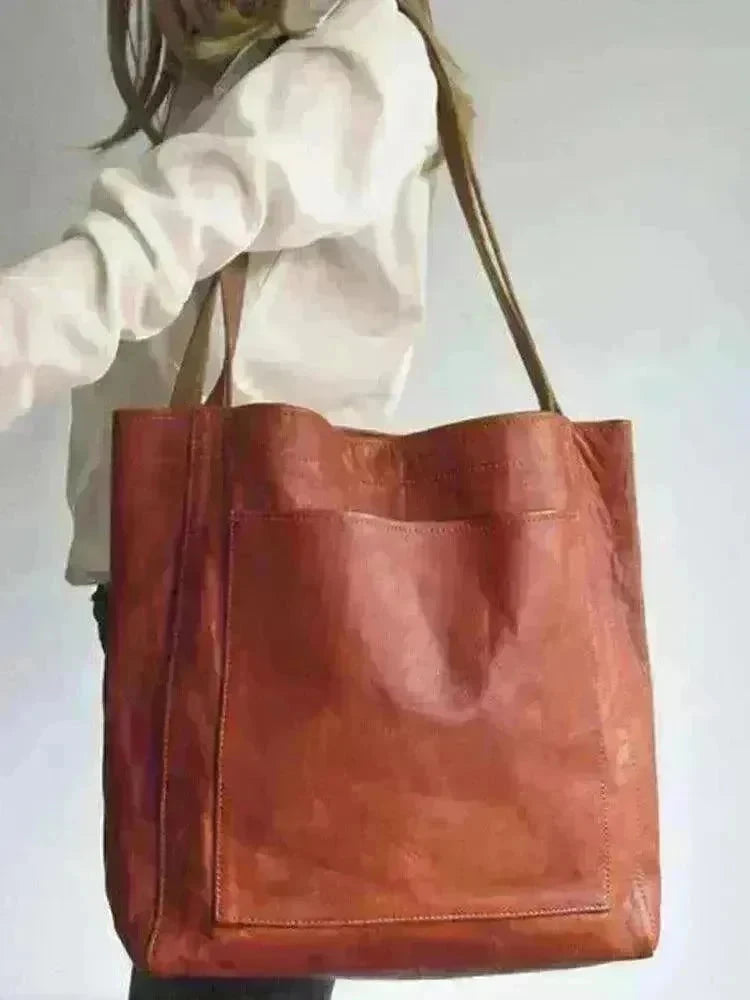 Retro Shoulder Bag Big Pocket Oil Wax Totes - EX-STOCK CANADA