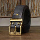 Retro Washed Matte Top-grain Leather Brass Buckle Belt - EX-STOCK Canada