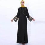 Retro slim Arab women's Embroidered Abaya dress - EX-STOCK Canada
