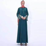 Retro slim Arab women's Embroidered Abaya dress - EX-STOCK Canada