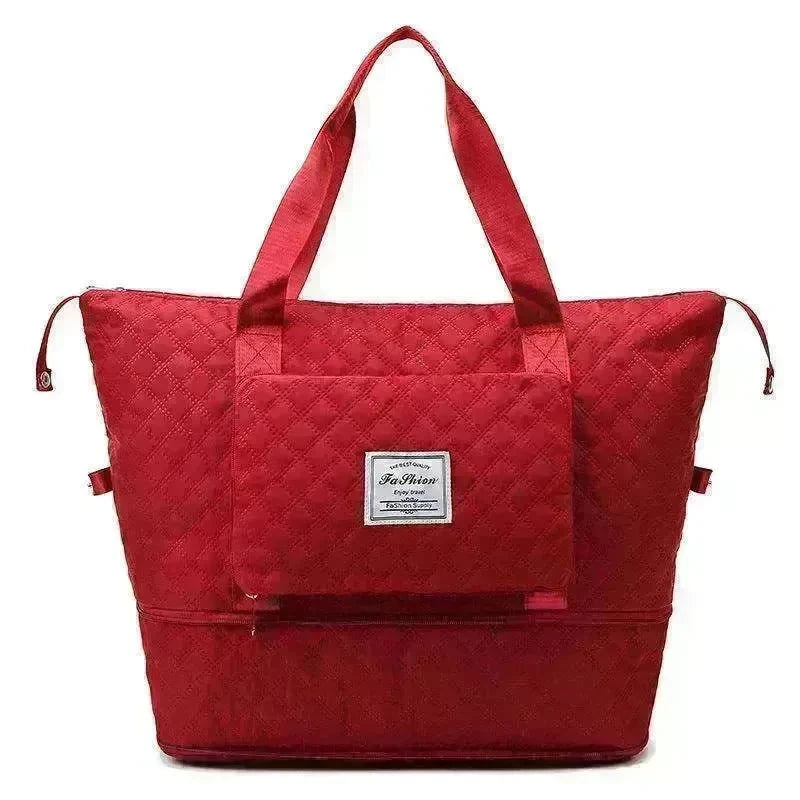 Rhombus Design Foldable Duffle: Large Capacity, Portable - EX-STOCK CANADA