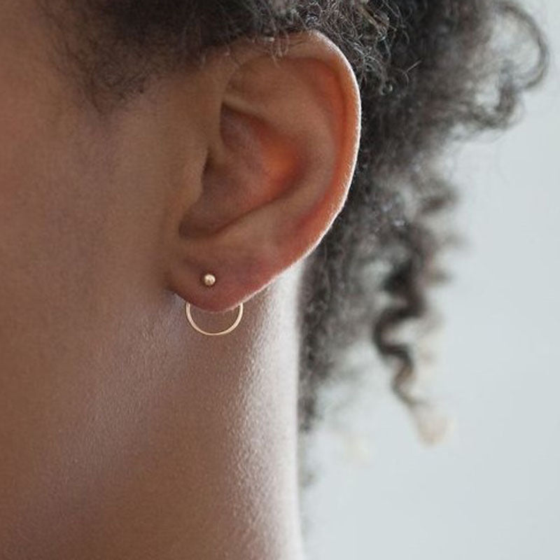 Round Metal Back Earrings EX-STOCK Canada 