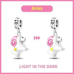 S925 Silver Colorful Luminous Twelve Constellation Pendant - EX-STOCK Canada