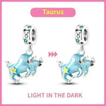 S925 Silver Colorful Luminous Twelve Constellation Pendant - EX-STOCK Canada