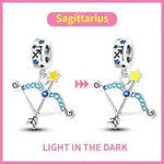 S925 Silver Colorful Luminous Twelve Constellation Pendant - EX-STOCK Canada