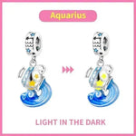 S925 Silver Colorful Luminous Twelve Constellation Pendant - EX-STOCK Canada