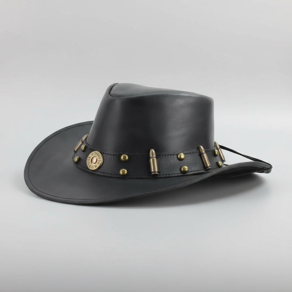 Sombrero Vaquero Moldeable con Corte de Bala de 12 Calibre y AdornosEX-STOCK Canada 