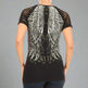 Women's Rhinestone Angel Wing Raglan Top EX-STOCK Canada 