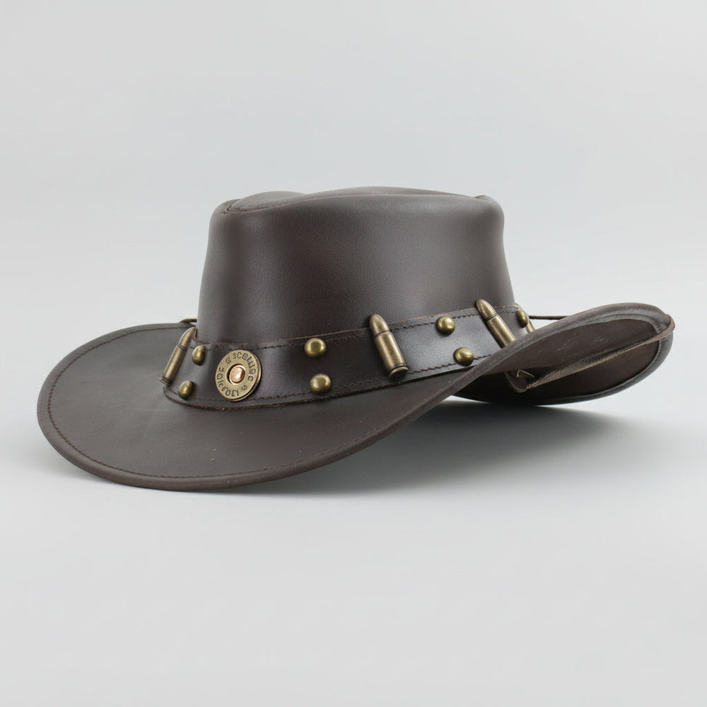 Sombrero Vaquero Moldeable con Corte de Bala de 12 Calibre y AdornosEX-STOCK Canada 