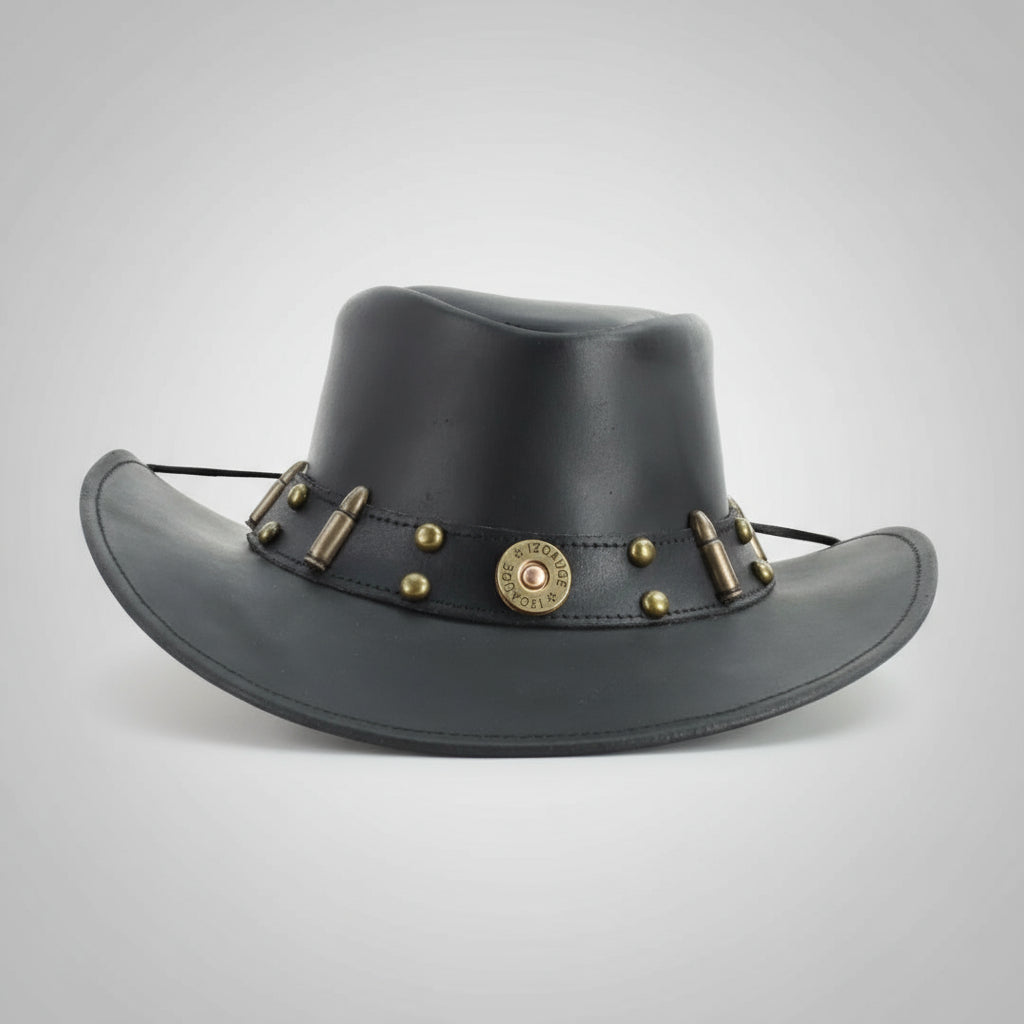 Sombrero Vaquero Moldeable con Corte de Bala de 12 Calibre y AdornosEX-STOCK Canada 
