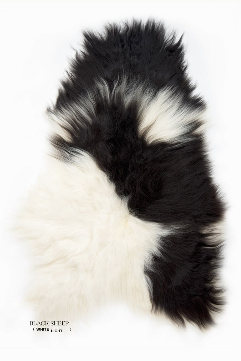 Black Spotted Icelandic Sheepskin | Random 