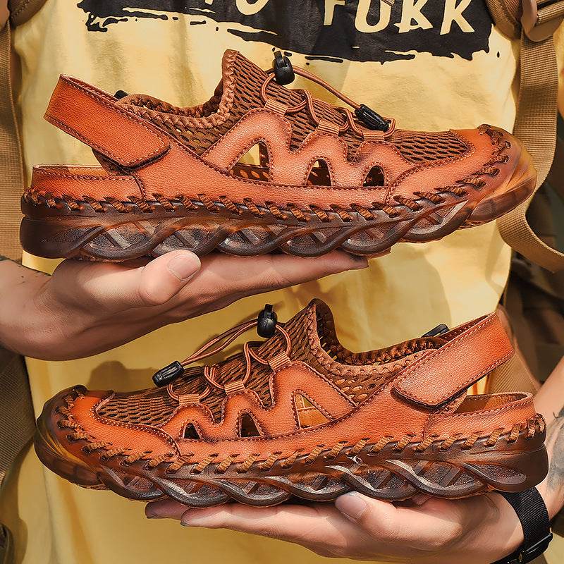 Sandals Men's Leather Soft Bottom Breathable  EX-STOCK CANADA