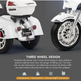 12V Kids Ride on Three-Wheeled Motorcycle For Age 3 -8 