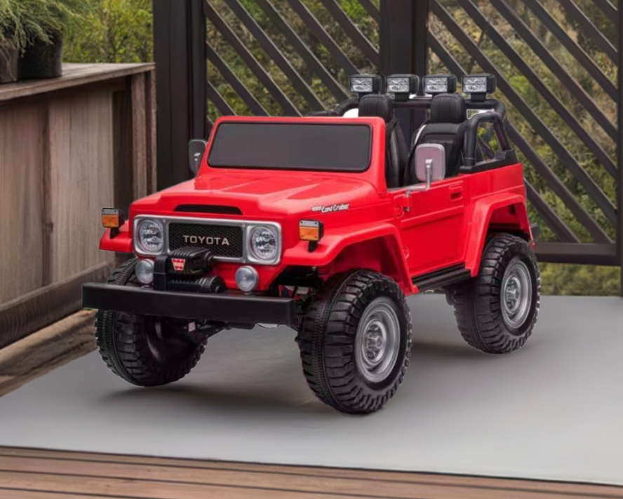 2026 24V Toyota FJ-40 4X4 2 Seater Kids Ride On Car with Remote Control DELUXE 