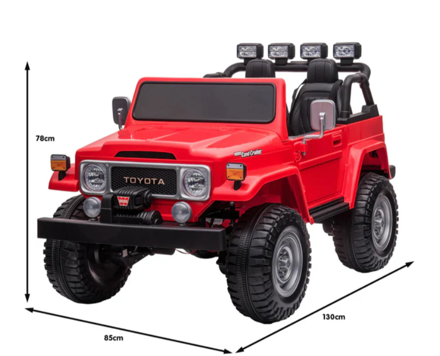 2026 24V Toyota FJ-40 4X4 2 Seater Kids Ride On Car with Remote Control DELUXE 