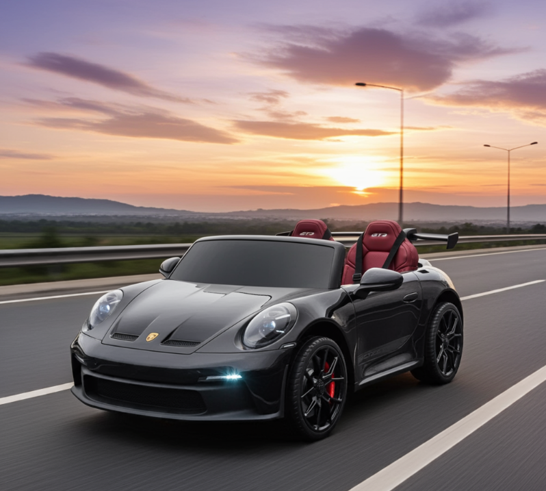 2026 24V Porsche 911 GT3 2 Seater Kids Ride On Car - NEW Silent Motor 