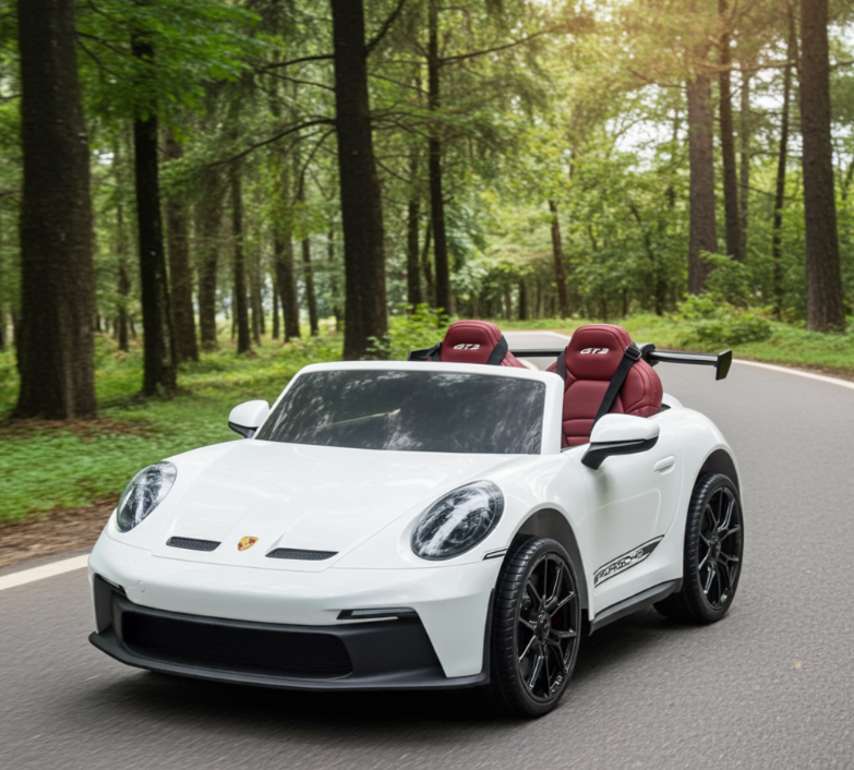 2026 24V Porsche 911 GT3 2 Seater Kids Ride On Car - NEW Silent Motor 