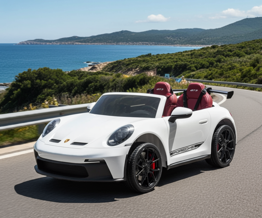 2026 24V Porsche 911 GT3 2 Seater Kids Ride On Car - NEW Silent Motor 