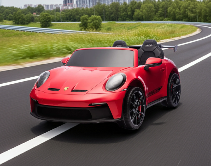 2026 24V Porsche 911 GT3 2 Seater Kids Ride On Car - NEW Silent Motor 