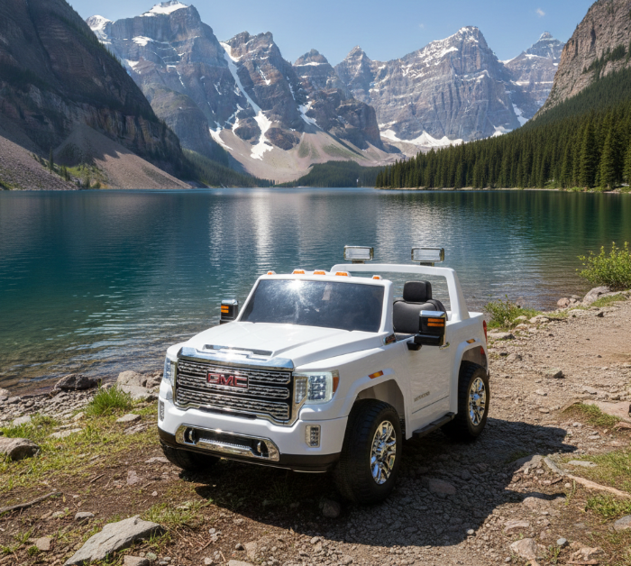 2026 UPGRADED GMC Sierra 24V 2 Seater Kids Ride On Car With Remote Control 