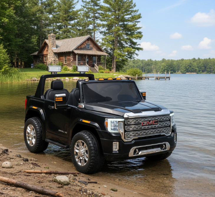 2026 UPGRADED GMC Sierra 24V 2 Seater Kids Ride On Car With Remote Control 