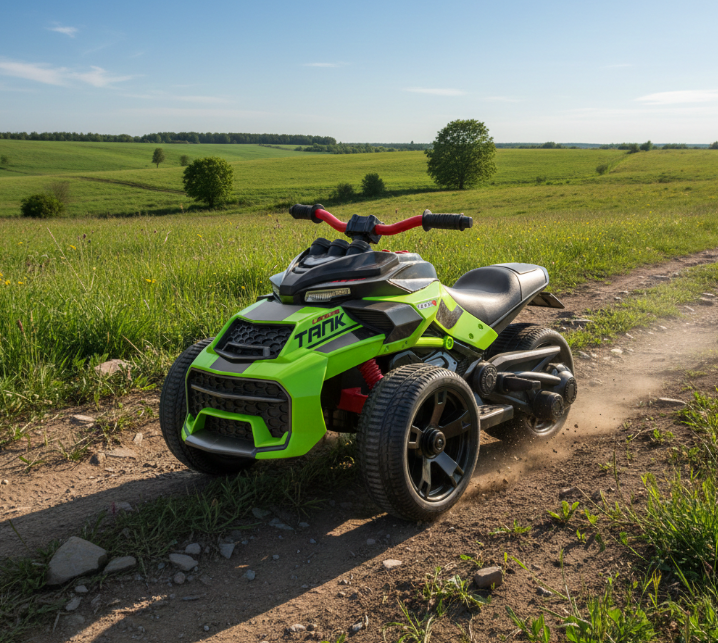 2026 24V 3 Wheel SPIDER 2 Seater Ride On Motorcycle Age 3 to 7 with Remote Control 