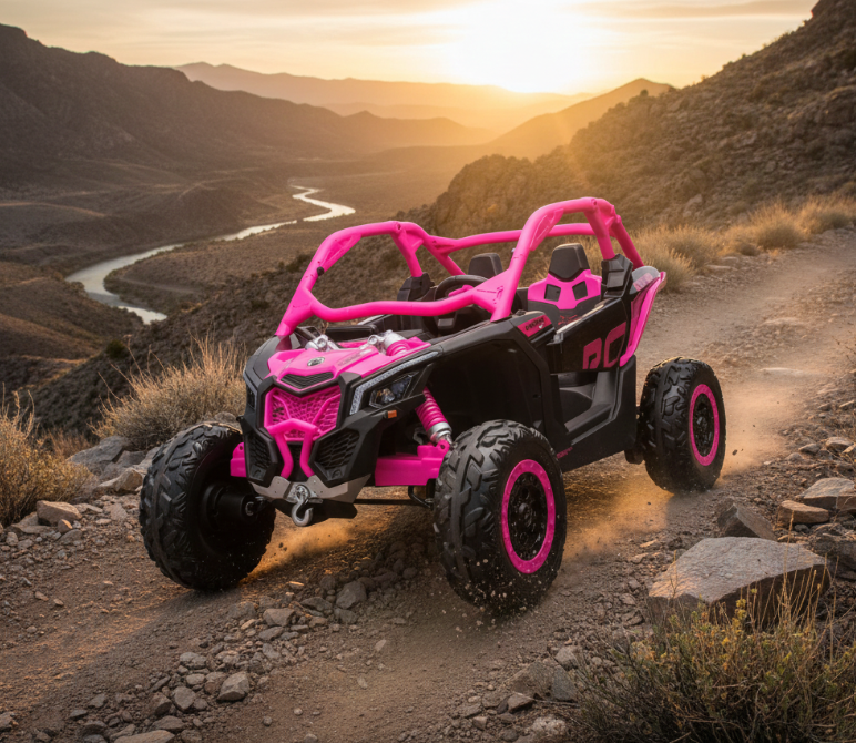 2026 2X24V CAN AM MAVERICK 4X4 2 Seater DELUXE Kids Ride On Car with Remote Control 