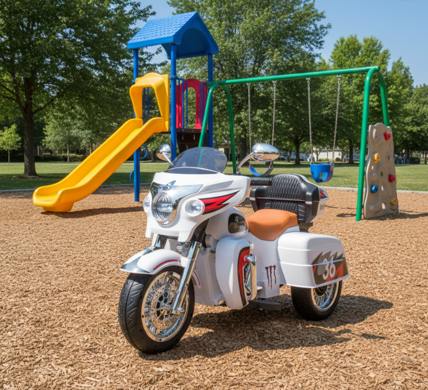 12V Kids Ride on Three-Wheeled Motorcycle For Age 3 -8 