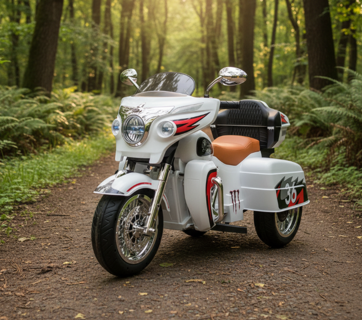 12V Kids Ride on Three-Wheeled Motorcycle For Age 3 -8 