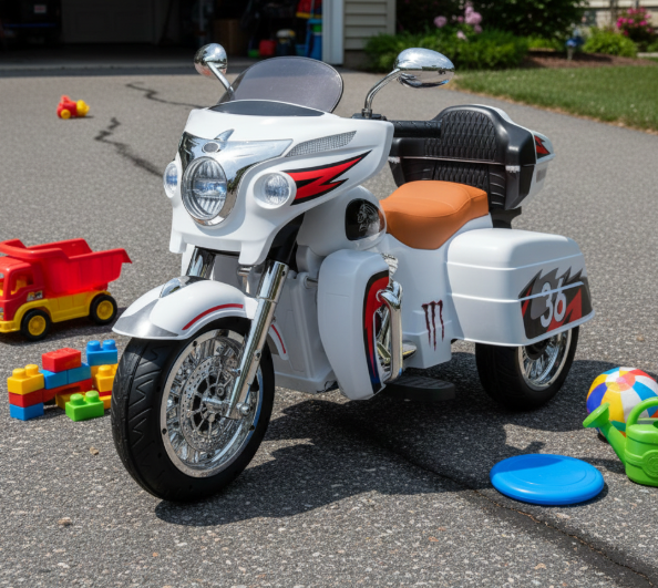 12V Kids Ride on Three-Wheeled Motorcycle For Age 3 -8 