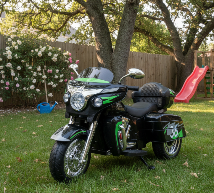 12V Kids Ride on Three-Wheeled Motorcycle For Age 3 -8 