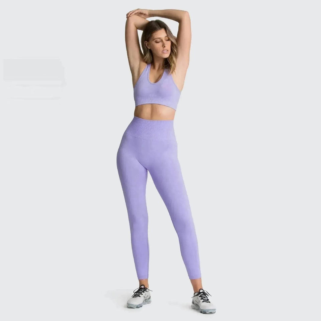Ensemble de gym sans coutures en nylon pour femme - vêtements de sport EX-STOCK Canada