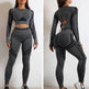 Seamless Yoga Pants Sports Gym Fitness Leggings Or Long Sleeve Tops Outfit - EX-STOCK Canada