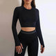 Seamless Yoga Pants Sports Gym Fitness Leggings Or Long Sleeve Tops Outfit - EX-STOCK Canada