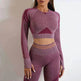 Seamless Yoga Pants Sports Gym Fitness Leggings Or Long Sleeve Tops Outfit - EX-STOCK Canada