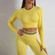 Seamless Yoga Pants Sports Gym Fitness Leggings Or Long Sleeve Tops Outfit - EX-STOCK Canada