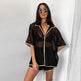 See-through Cardigan Pajamas Two-piece Set For Women - EX-STOCK Canada