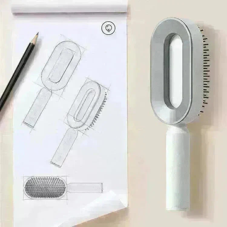 Self Cleaning Hair Brush For Women key Massage Scalp - EX-STOCK CANADA