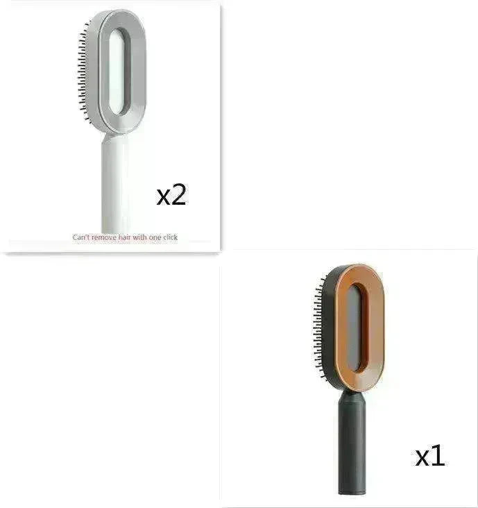 Self Cleaning Hair Brush For Women key Massage Scalp - EX-STOCK CANADA
