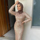 Sequin Tassels Slim-fit Dress Arab Dress - EX-STOCK Canada