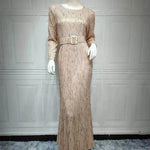 Sequin Tassels Slim-fit Dress Arab Dress - EX-STOCK Canada