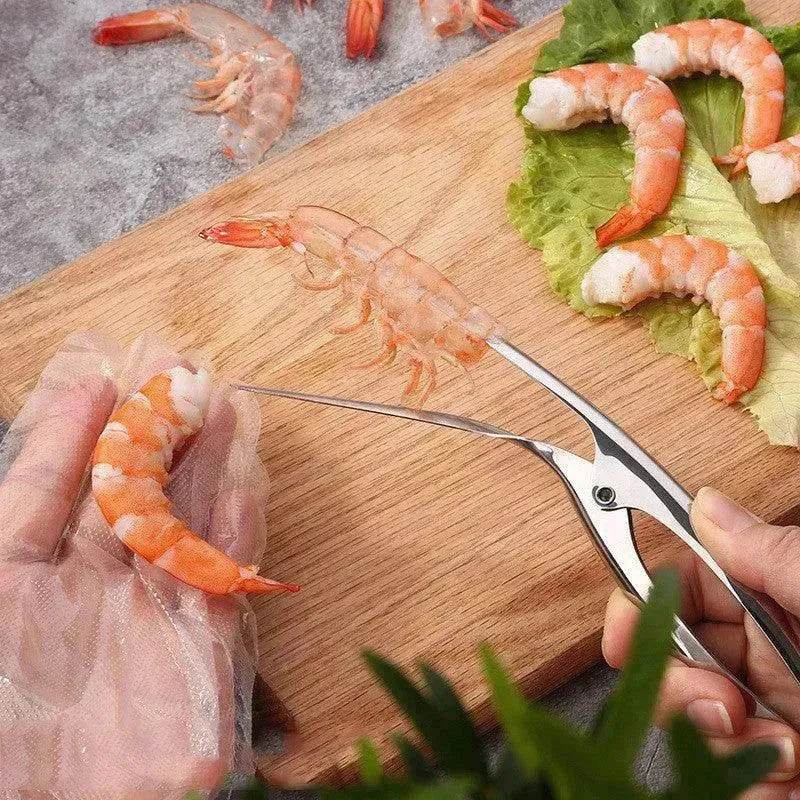 Éplucheur de crevettes Appareils de cuisine Portable Acier inoxydable Décortiqueur de crevettes Homard Fournitures de cuisine pratiques Couteaux de pêche Outils - EX-STOCK Canada