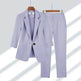 Simple Solid Color Suit Two-piece Set - EX-STOCK Canada