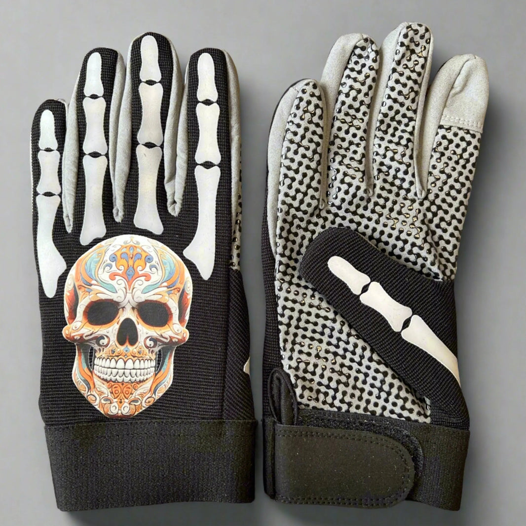 Skull Fabric Anti-Slip Mechanic Gloves EX-STOCK Canada 