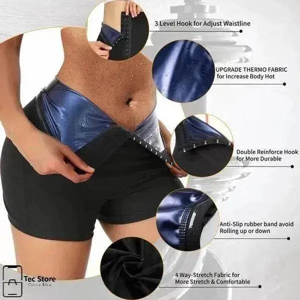 Slimming Waist Trainer Shapewear Tummy Hot Thermo Sweat Body Shaper Short - EX-STOCK Canada