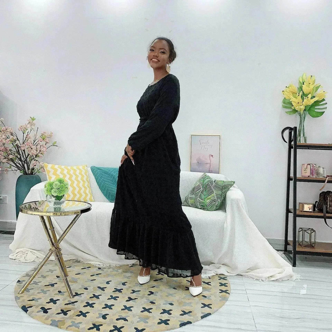 Small Hair Ball Arab Plus Size Dress - EX-STOCK Canada