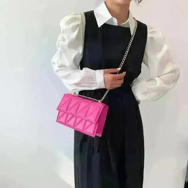 Small Square Bags Fashion Chain Crossbody Shoulder Handbag - EX-STOCK CANADA